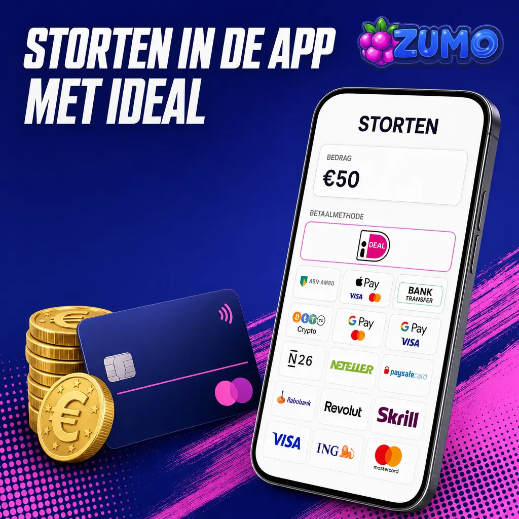 Storten met iDEAL in de Zumobet app
