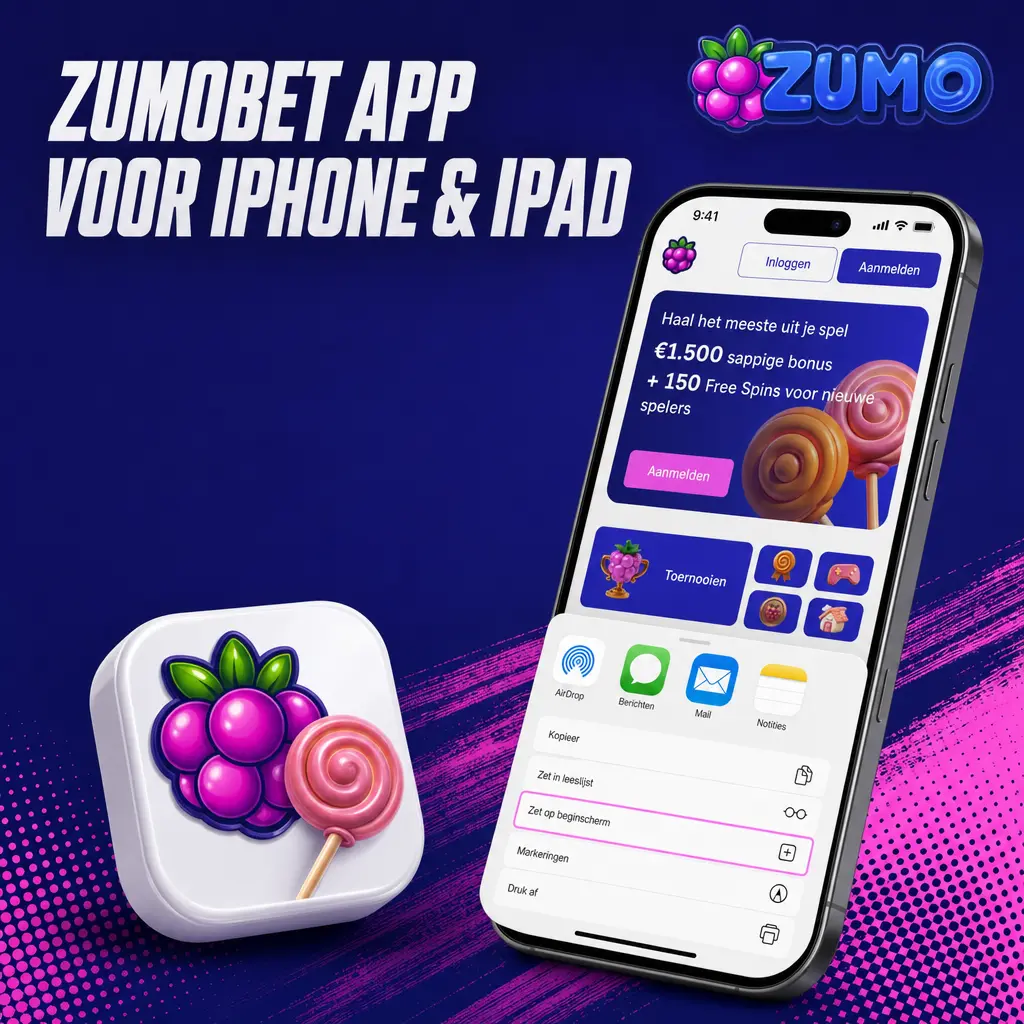Zumobet app installeren op iPhone en iPad