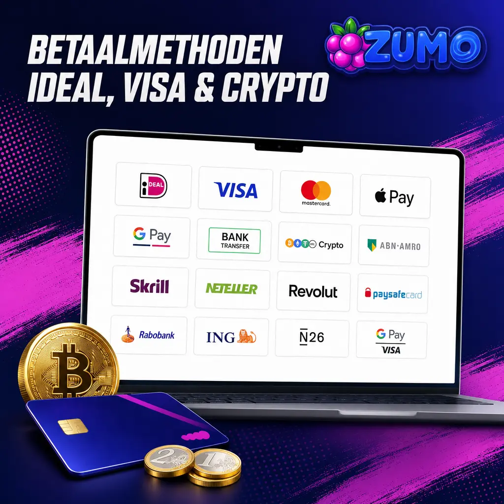 Betaalmethoden bij Zumobet: iDEAL, Visa en crypto