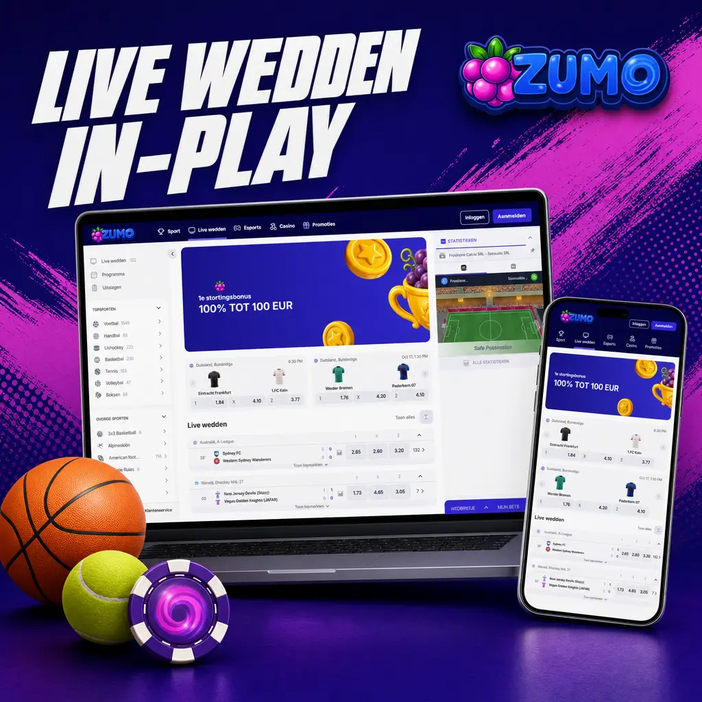 Live wedden en In-Play bij Zumobet sportsbook